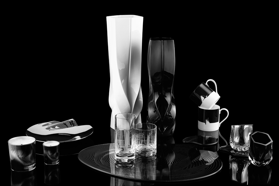 Zaha Hadid's High Contrast Tableware Set for Maison & Objet