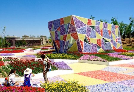 Tiles bring mind-blasting color to the Ceramic Museum in Jinzhou, China.