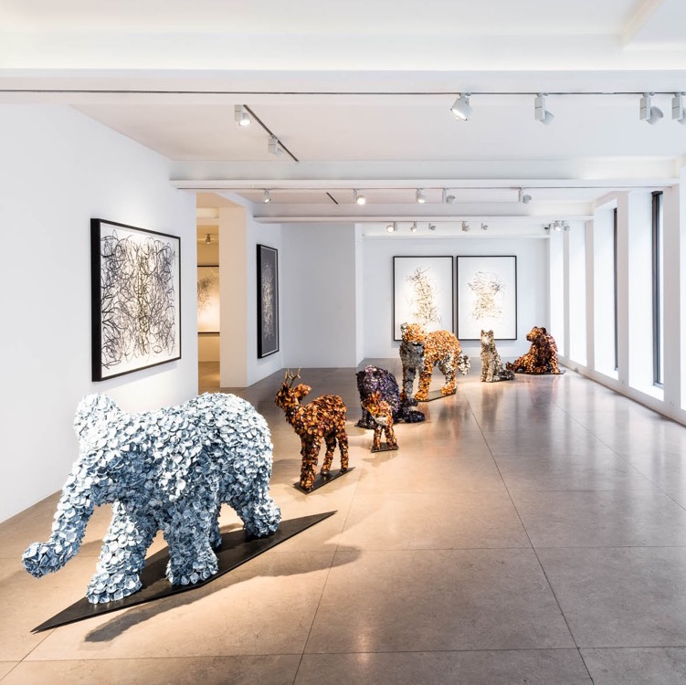 Barnaby Barford's Animals Patiently Wait Out Your Selfishness in London