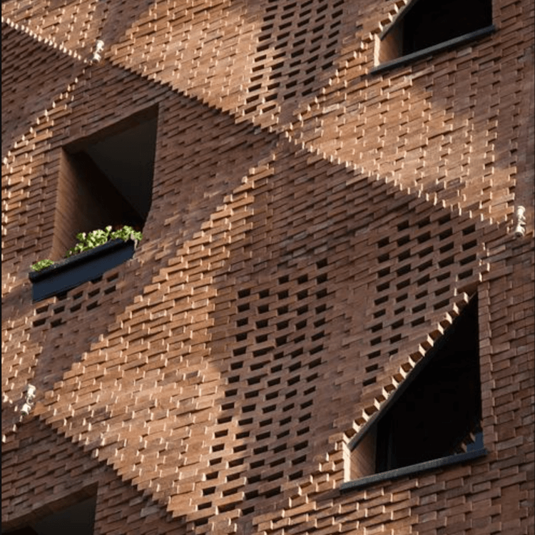 Architecture | Woof Shadow’s Pixelated + Folded Brick Origami